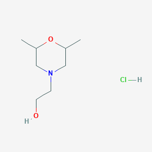 molecular formula C8H18ClNO2 B1458873 2-(2,6-Dimethylmorpholin-4-yl)ethan-1-ol hydrochloride CAS No. 1260656-90-3