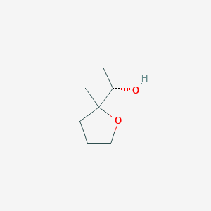 molecular formula C7H14O2 B1458882 (1S)-1-(2-methyloxolan-2-yl)ethan-1-ol CAS No. 1423043-71-3