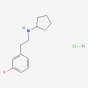 molecular formula C13H19ClFN B1458884 N-[2-(3-fluorophenyl)ethyl]cyclopentanamine hydrochloride CAS No. 1384428-73-2