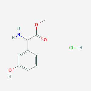 molecular formula C9H12ClNO3 B1458889 Methyl 2-amino-2-(3-hydroxyphenyl)acetate hydrochloride CAS No. 179814-91-6