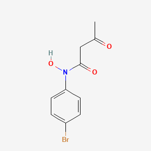 molecular formula C10H10BrNO3 B14589087 Butanamide, N-(4-bromophenyl)-N-hydroxy-3-oxo- CAS No. 61563-99-3