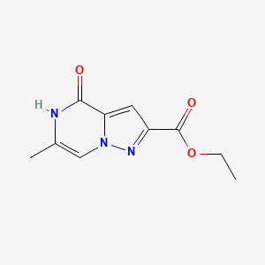 molecular formula C10H11N3O3 B1458909 4-羟基-6-甲基吡唑并[1,5-a]哒嗪-2-羧酸乙酯 CAS No. 1443978-76-4