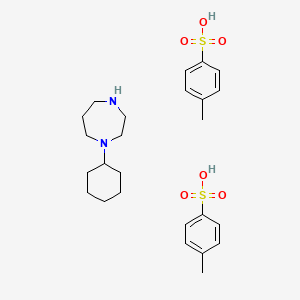 molecular formula C25H38N2O6S2 B1458910 1-Cyclohexyl-1,4-diazepane bis(4-methylbenzenesulfonate) CAS No. 1609396-64-6