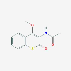 molecular formula C12H11NO3S B14589129 N-(4-Methoxy-2-oxo-2H-1-benzothiopyran-3-yl)acetamide CAS No. 61424-10-0
