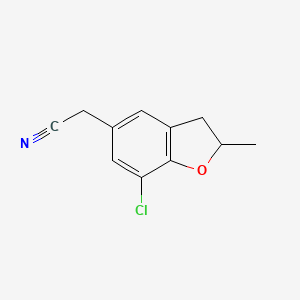 2-(7-Chloro-2-methyl-2,3-dihydro-1-benzofuran-5-yl)acetonitrile