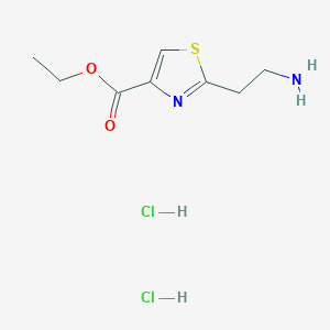 molecular formula C8H14Cl2N2O2S B1458919 Ethyl 2-(2-aminoethyl)-1,3-thiazole-4-carboxylate dihydrochloride CAS No. 1301739-46-7