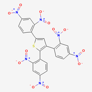 molecular formula C22H10N6O12S B14589213 Thiophene, 2,3,5-tris(2,4-dinitrophenyl)- CAS No. 61200-49-5