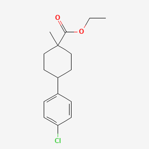 molecular formula C16H21ClO2 B14589265 Cyclohexanecarboxylic acid, 4-(4-chlorophenyl)-1-methyl-, ethyl ester CAS No. 61405-18-3
