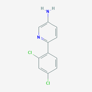 molecular formula C11H8Cl2N2 B1458929 6-(2,4-Dichlorophenyl)pyridin-3-amine CAS No. 1357165-68-4