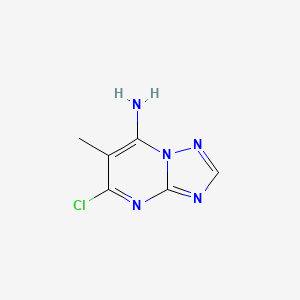 molecular formula C6H6ClN5 B1458930 5-Chloro-6-methyl-[1,2,4]triazolo[1,5-a]pyrimidin-7-amine CAS No. 191655-99-9