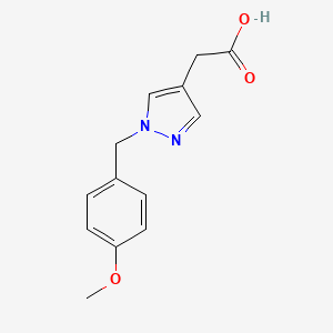 molecular formula C13H14N2O3 B1458942 2-(1-(4-甲氧基苄基)-1H-吡唑-4-基)乙酸 CAS No. 1445951-84-7
