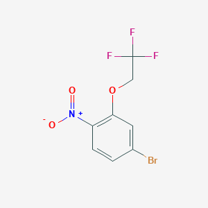 molecular formula C8H5BrF3NO3 B1458950 4-Bromo-1-nitro-2-(2,2,2-trifluoroethoxy)-benzene CAS No. 1796574-89-4