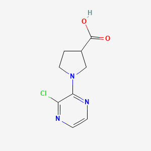 molecular formula C9H10ClN3O2 B1458957 1-(3-Chloropyrazin-2-yl)pyrrolidine-3-carboxylic acid CAS No. 1710530-85-0