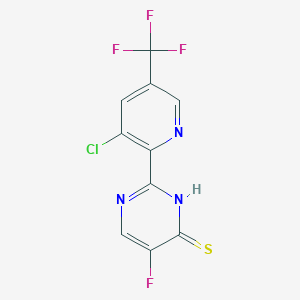 molecular formula C10H4ClF4N3S B1458975 2-(3-chloro-5-(trifluoromethyl)pyridin-2-yl)-5-fluoropyrimidine-4(3H)-thione CAS No. 1823183-44-3
