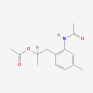 molecular formula C14H19NO3 B14589803 Acetamide, N-[2-[2-(acetyloxy)propyl]-5-methylphenyl]- CAS No. 61564-10-1