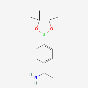 1-[4-(Tetramethyl-1,3,2-dioxaborolan-2-yl)phenyl]ethan-1-amine