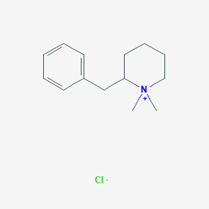 molecular formula C14H22ClN B14590114 Piperidinium, 1,1-dimethyl-2-(phenylmethyl)-, chloride CAS No. 61308-41-6