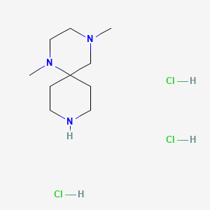 molecular formula C10H24Cl3N3 B1459016 1,4-Dimethyl-1,4,9-triazaspiro[5.5]undecane trihydrochloride CAS No. 1609400-09-0