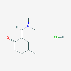 molecular formula C10H18ClNO B1459026 (2E)-2-[(dimethylamino)methylene]-4-methylcyclohexanone hydrochloride CAS No. 1417366-80-3