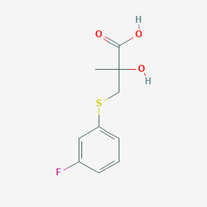 3-[(3-Fluorophenyl)sulfanyl]-2-hydroxy-2-methylpropanoic acid
