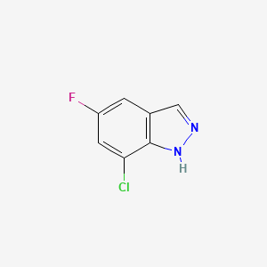 molecular formula C7H4ClFN2 B1459041 7-Chloro-5-fluoro-1H-indazole CAS No. 1373223-64-3