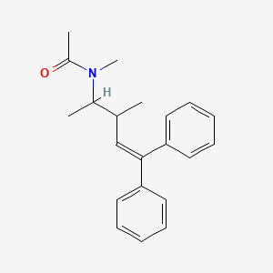 molecular formula C21H25NO B14590419 Acetamide, N-(1,2-dimethyl-4,4-diphenyl-3-butenyl)-N-methyl- CAS No. 61448-49-5