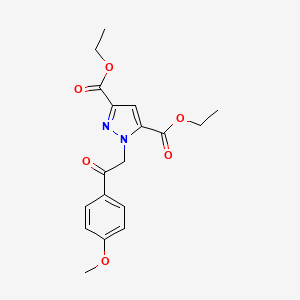 diethyl 1-[2-(4-methoxyphenyl)-2-oxoethyl]-1H-pyrazole-3,5-dicarboxylate