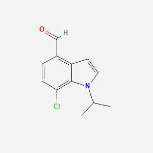 molecular formula C12H12ClNO B1459052 7-chloro-1-isopropyl-1H-indole-4-carbaldehyde CAS No. 1350761-17-9