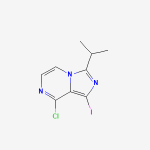 molecular formula C9H9ClIN3 B1459055 8-Chloro-1-iodo-3-isopropylimidazo[1,5-a]pyrazine CAS No. 1320266-92-9