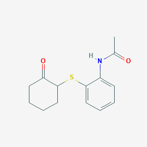molecular formula C14H17NO2S B14590553 N-{2-[(2-Oxocyclohexyl)sulfanyl]phenyl}acetamide CAS No. 61189-26-2