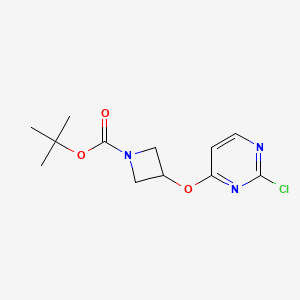 molecular formula C12H16ClN3O3 B1459057 tert-Butyl 3-((2-chloropyrimidin-4-yl)oxy)azetidine-1-carboxylate CAS No. 1121633-27-9
