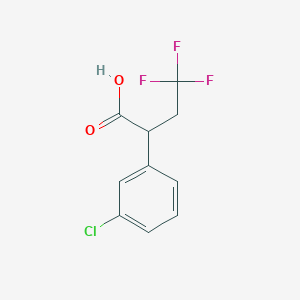 molecular formula C10H8ClF3O2 B1459068 2-(3-Chlorophenyl)-4,4,4-trifluorobutanoic acid CAS No. 1502758-86-2