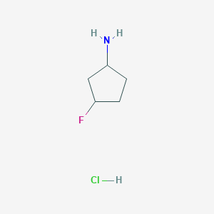 molecular formula C5H11ClFN B1459076 3-Fluorocyclopentan-1-amine hydrochloride CAS No. 1780621-94-4