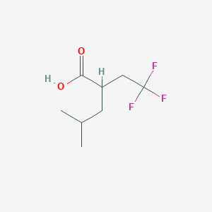 molecular formula C8H13F3O2 B1459092 4-Methyl-2-(2,2,2-trifluoroethyl)pentanoic acid CAS No. 1500365-83-2