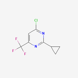 molecular formula C8H6ClF3N2 B1459095 4-Chloro-2-cyclopropyl-6-(trifluoromethyl)pyrimidine CAS No. 137276-71-2