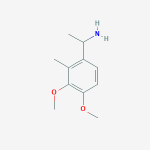 molecular formula C11H17NO2 B1459100 1-(3,4-Dimethoxy-2-methylphenyl)ethan-1-amine CAS No. 1784488-42-1