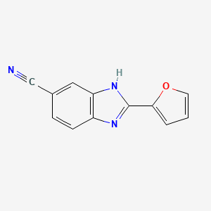 molecular formula C12H7N3O B1459106 2-(furan-2-yl)-1H-1,3-benzodiazole-5-carbonitrile CAS No. 1550021-47-0