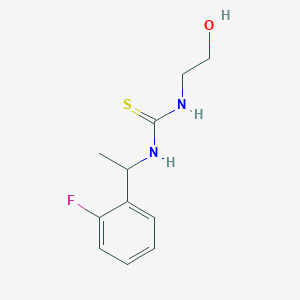molecular formula C11H15FN2OS B14591088 N-[1-(2-Fluorophenyl)ethyl]-N'-(2-hydroxyethyl)thiourea CAS No. 61290-50-4