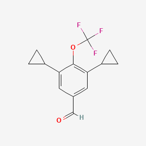 3,5-Dicyclopropyl-4-(trifluoromethoxy)benzaldehyde