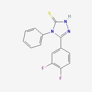 molecular formula C14H9F2N3S B1459112 5-(3,4-Difluorophenyl)-4-phenyl-4H-1,2,4-triazole-3-thiol CAS No. 311329-63-2