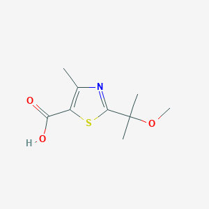 molecular formula C9H13NO3S B1459115 2-(2-Methoxypropan-2-yl)-4-methyl-1,3-thiazole-5-carboxylic acid CAS No. 1505403-97-3