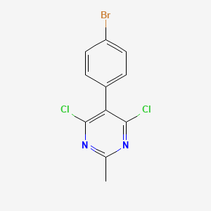 Pyrimidine, 5-(4-bromophenyl)-4,6-dichloro-2-methyl-