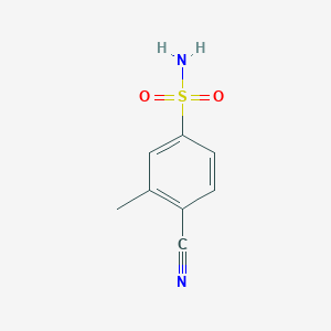 molecular formula C8H8N2O2S B1459118 4-Cyano-3-methylbenzene-1-sulfonamide CAS No. 859490-38-3