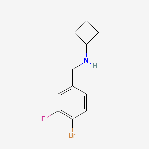 N-[(4-bromo-3-fluorophenyl)methyl]cyclobutanamine