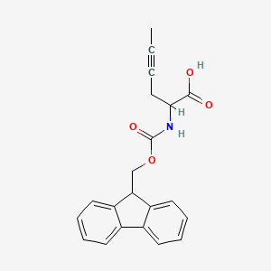 molecular formula C21H19NO4 B1459121 2-({[(9H-fluoren-9-yl)methoxy]carbonyl}amino)hex-4-ynoic acid CAS No. 859842-09-4