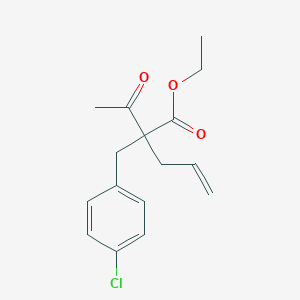 molecular formula C16H19ClO3 B1459123 Ethyl 2-acetyl-2-(4-chlorobenzyl)pent-4-enoate CAS No. 93026-34-7