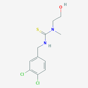 molecular formula C11H14Cl2N2OS B14591283 N'-[(3,4-Dichlorophenyl)methyl]-N-(2-hydroxyethyl)-N-methylthiourea CAS No. 61290-77-5