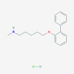 molecular formula C18H24ClNO B145913 N-Methyl-N-(5-(2-biphenylyloxy)pentyl)amine hydrochloride CAS No. 125849-20-9