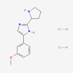 4-(3-methoxyphenyl)-2-(pyrrolidin-2-yl)-1H-imidazole dihydrochloride