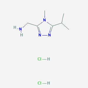 [4-methyl-5-(propan-2-yl)-4H-1,2,4-triazol-3-yl]methanamine dihydrochloride